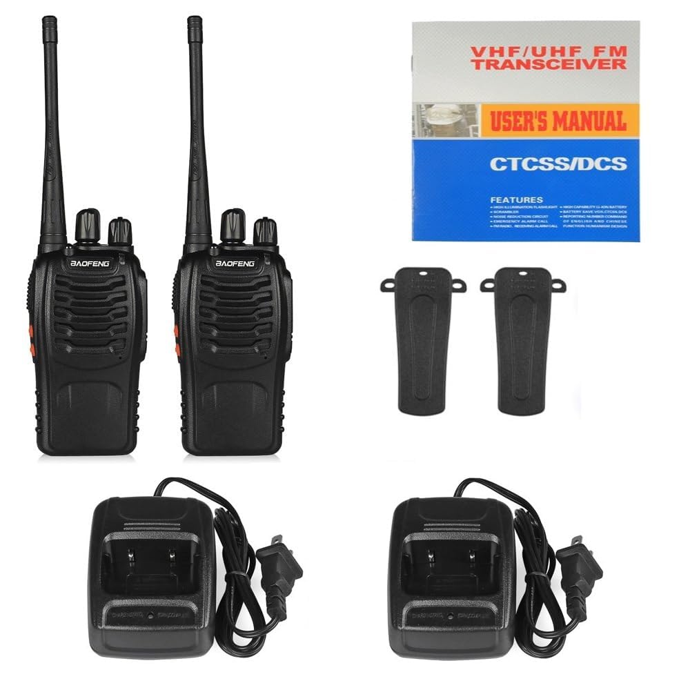 Walkie Talkie For All Ages - Set of 2 - Black