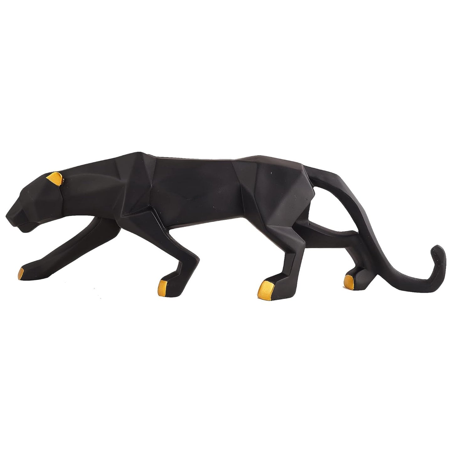 Resin Black Jaguar Showpiece for Home Decor/Black Panther Statue for Living Room Decor, Cheetah Showpiece Office Decor Item, Pack of 1 (Black)