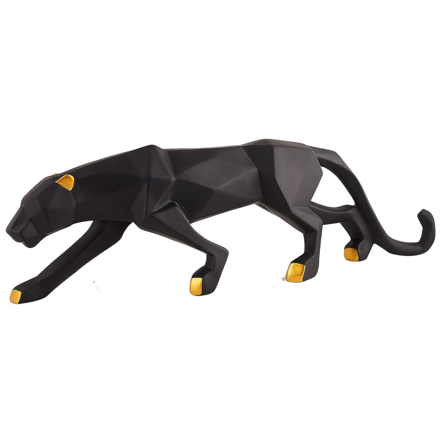 Resin Black Jaguar Showpiece for Home Decor/Black Panther Statue for Living Room Decor, Cheetah Showpiece Office Decor Item, Pack of 1 (Black)