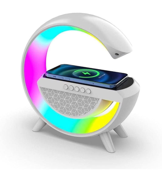 3 in 1 Multifunction G-Shape LED Bluetooth Speaker with Wireless Fast Charging