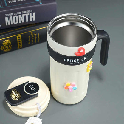 Coffee Tumbler With Handle  Smart Touch Temperature Display (650 ML)