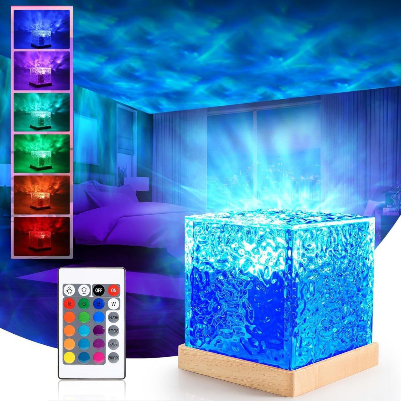 Dynamic Water Ripple Night Light