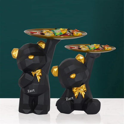 Dog Showpiece for Home Decor showpiece (7.5 inch)(Resin, Black)