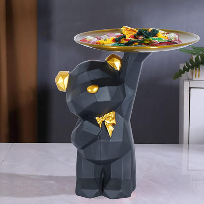 Dog Showpiece for Home Decor showpiece (7.5 inch)(Resin, Black)