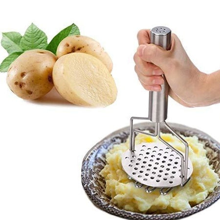 Stainless Steel Hand Masher – For Dal, Potato, Baby Food & Pav Bhaji (1 Pc)