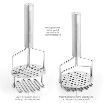 Stainless Steel Hand Masher – For Dal, Potato, Baby Food & Pav Bhaji (1 Pc)