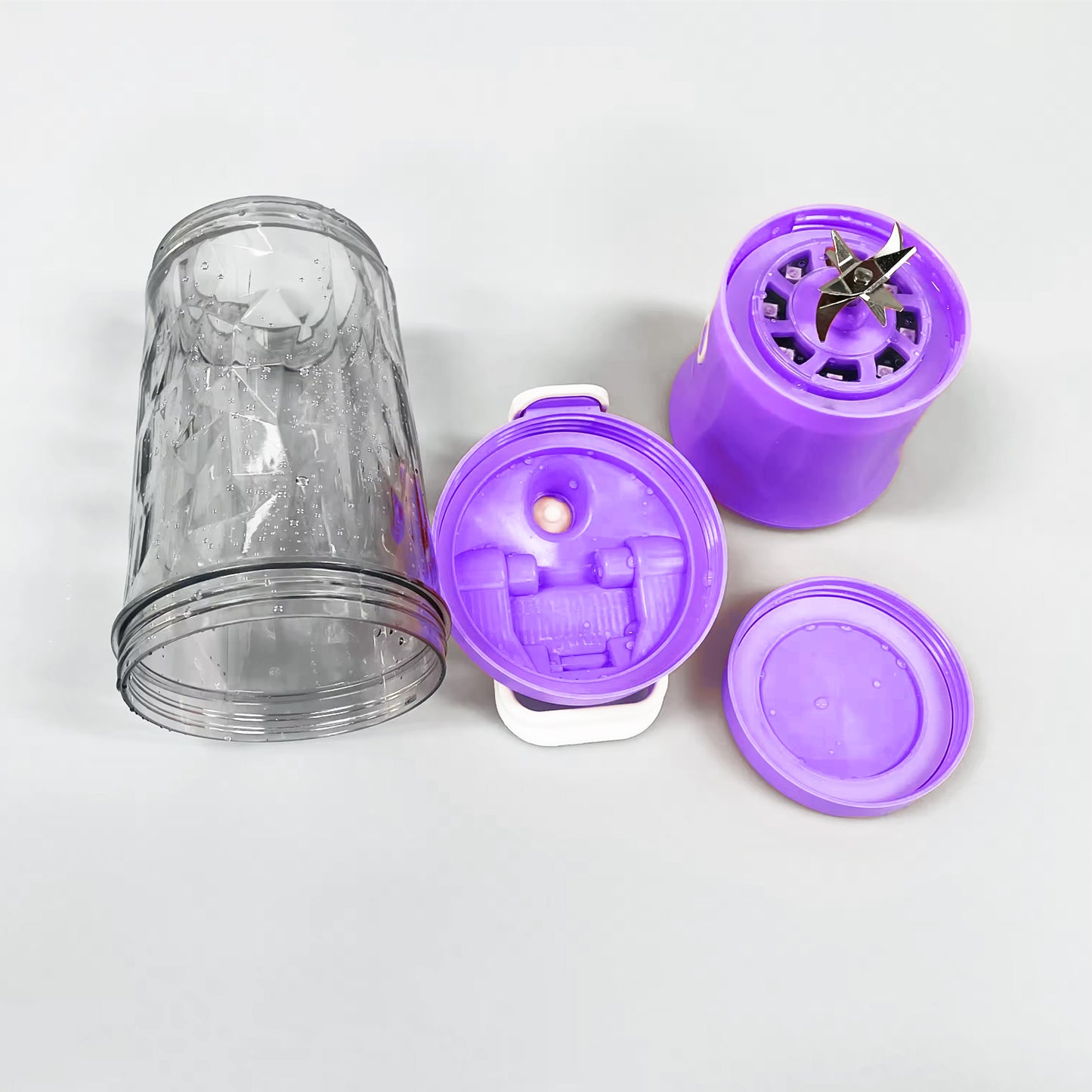 Electric Crusher Juicer With Multicolor Light 8 Blades (600 Ml  Multicolor)