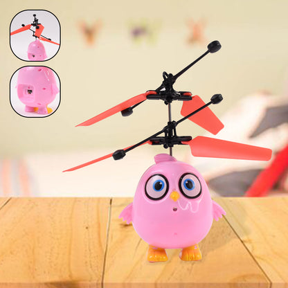 Flying Bird Rc Toy With Led Amp Remote Control  Pink Owl Design (1 Set)