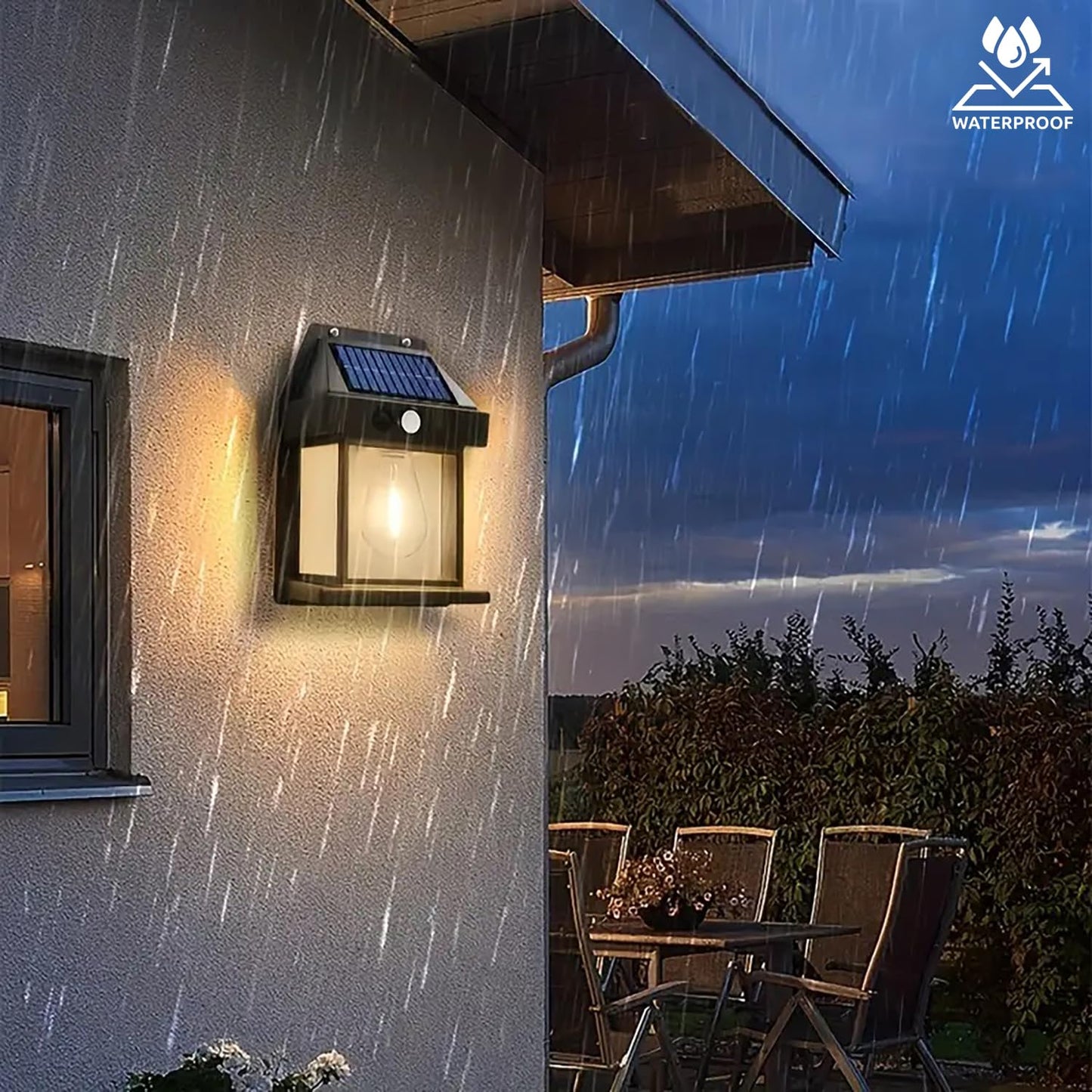 Solar Wall Bulb/Light Outdoor Motion Sensor Pack Of 1