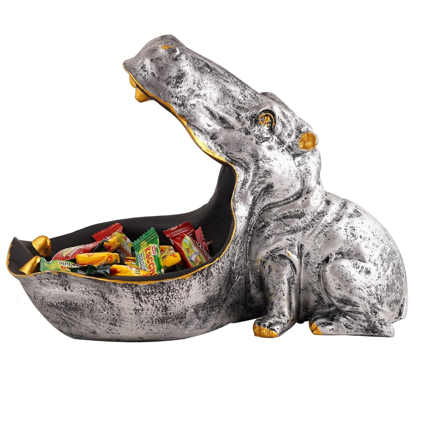 Dog Showpiece for Home Decor showpiece (7.5 inch)(Resin, Black)