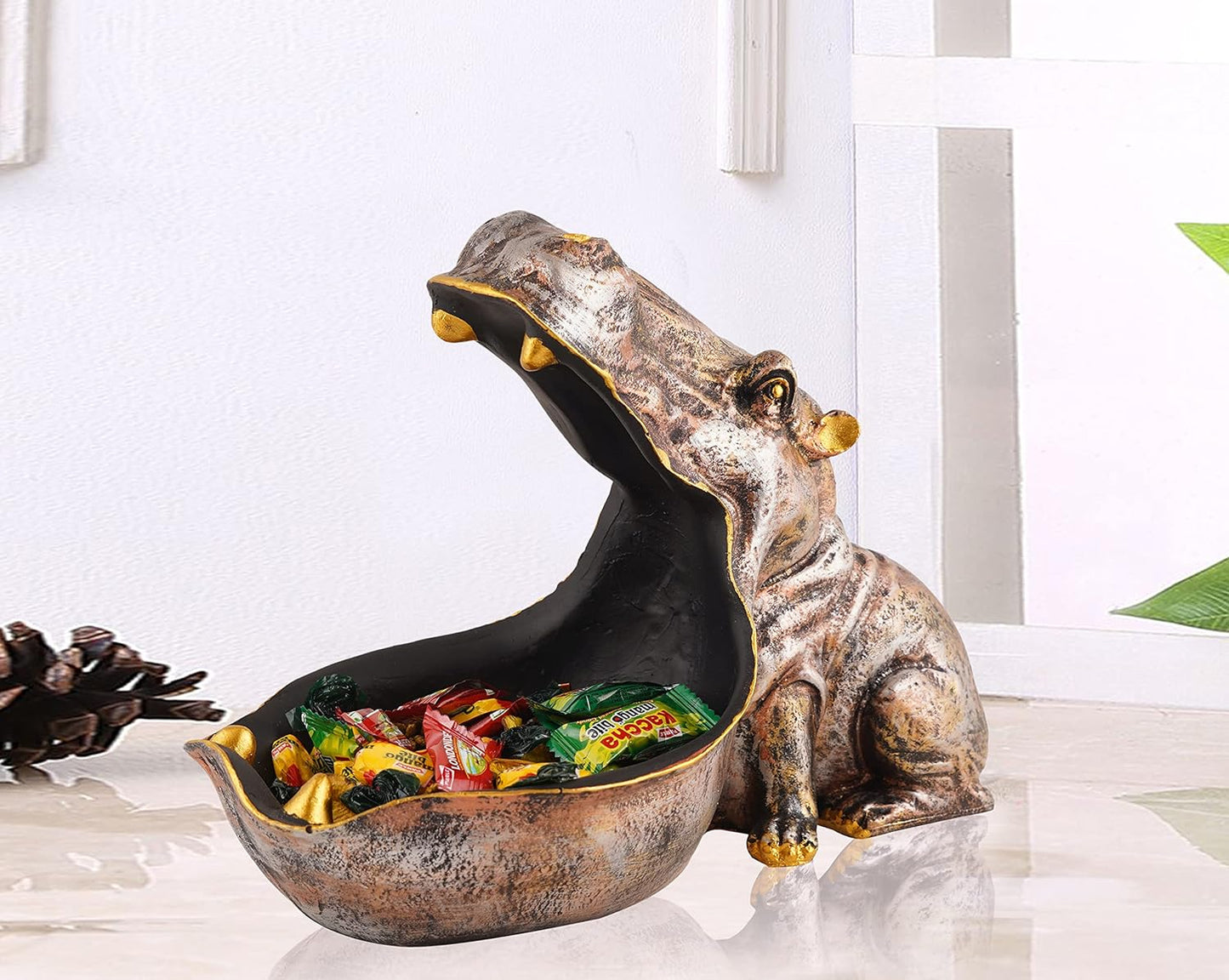 Dog Showpiece for Home Decor showpiece (7.5 inch)(Resin, Black)