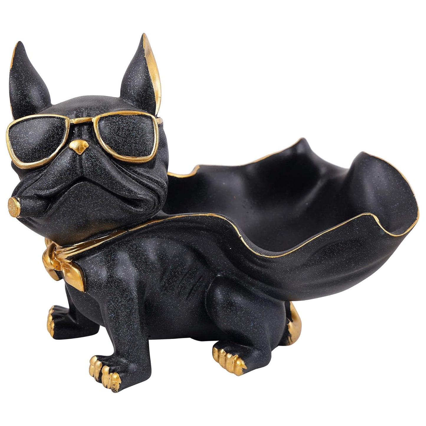 Dog Showpiece for Home Decor showpiece (7.5 inch)(Resin, Black)