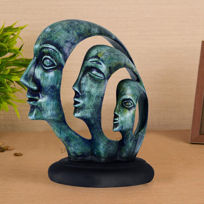 Lady Ring Face Statue for Home Décor Showpiece | Modern Art Lady Face Showpiece for Home Décor Item (Copper)