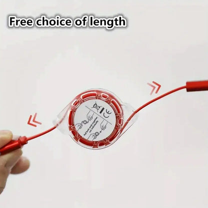 3-in-1 Retractable Charging Cable – Type-C, Micro USB, iOS Compatible (1 Pc)