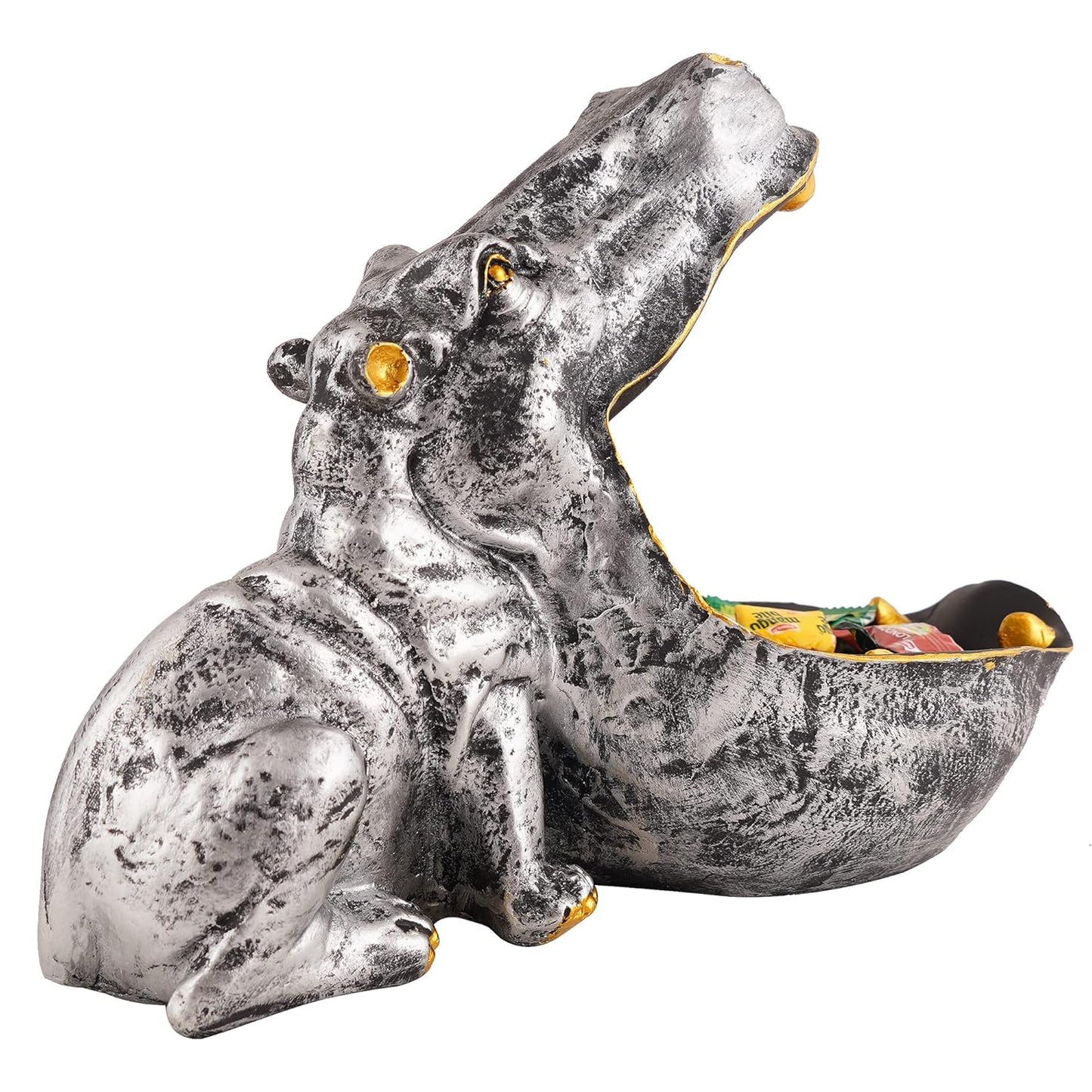 Dog Showpiece for Home Decor showpiece (7.5 inch)(Resin, Black)