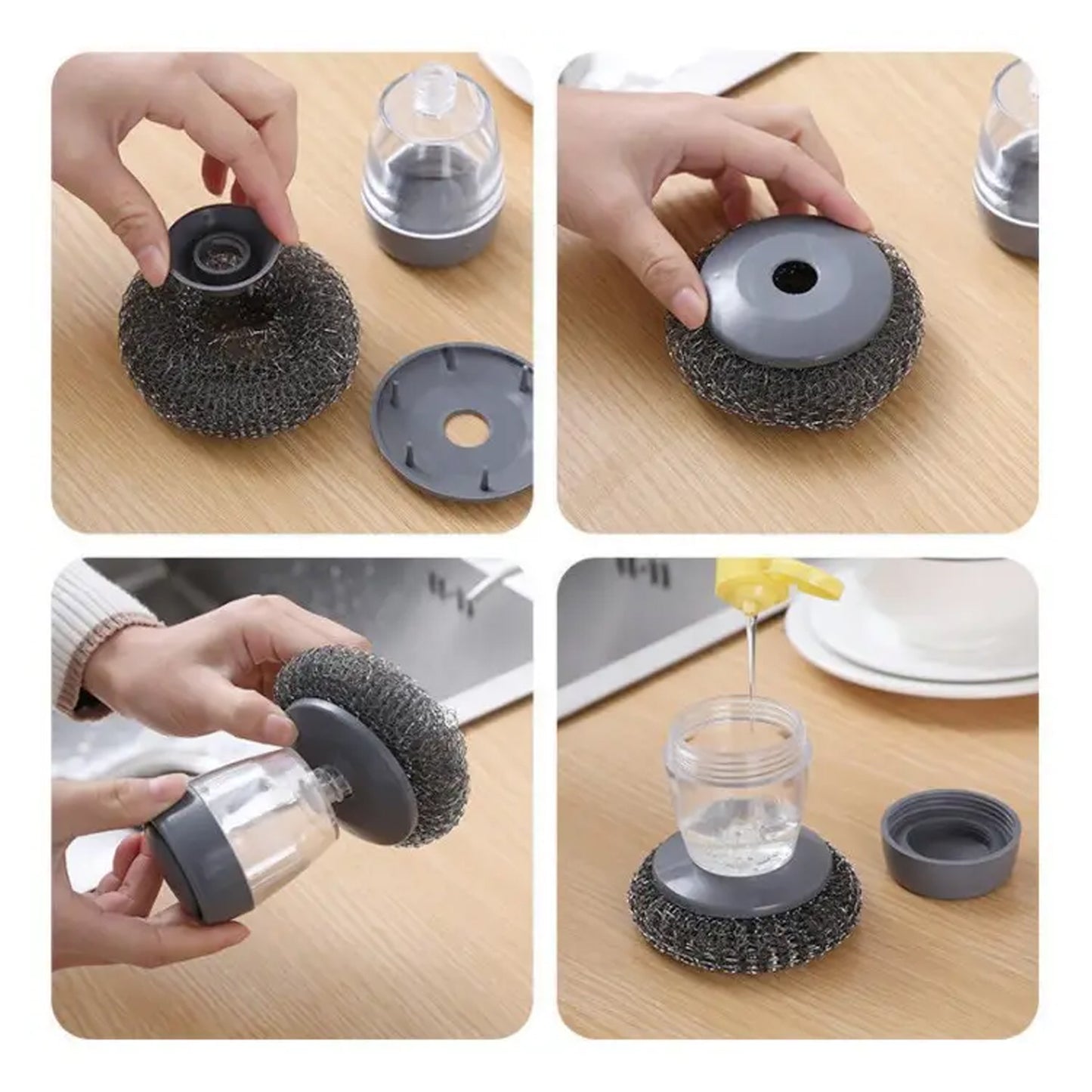 Soap Dispensing Palm Brush for Dishes