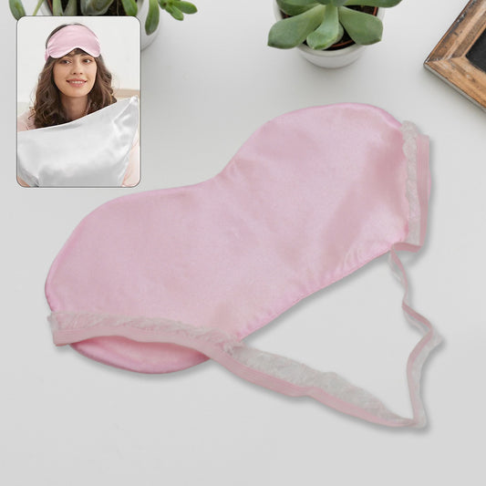 Soft Satin Sleep Mask – Light Blocking Eye Mask for Travel & Rest (1 Pc)