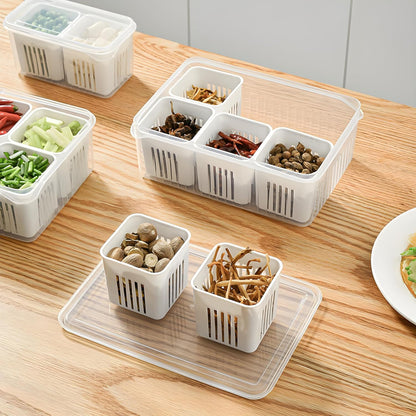 Fridge Storage Box – Vegetable Crisper & Freezer Organizer (1 Pc)