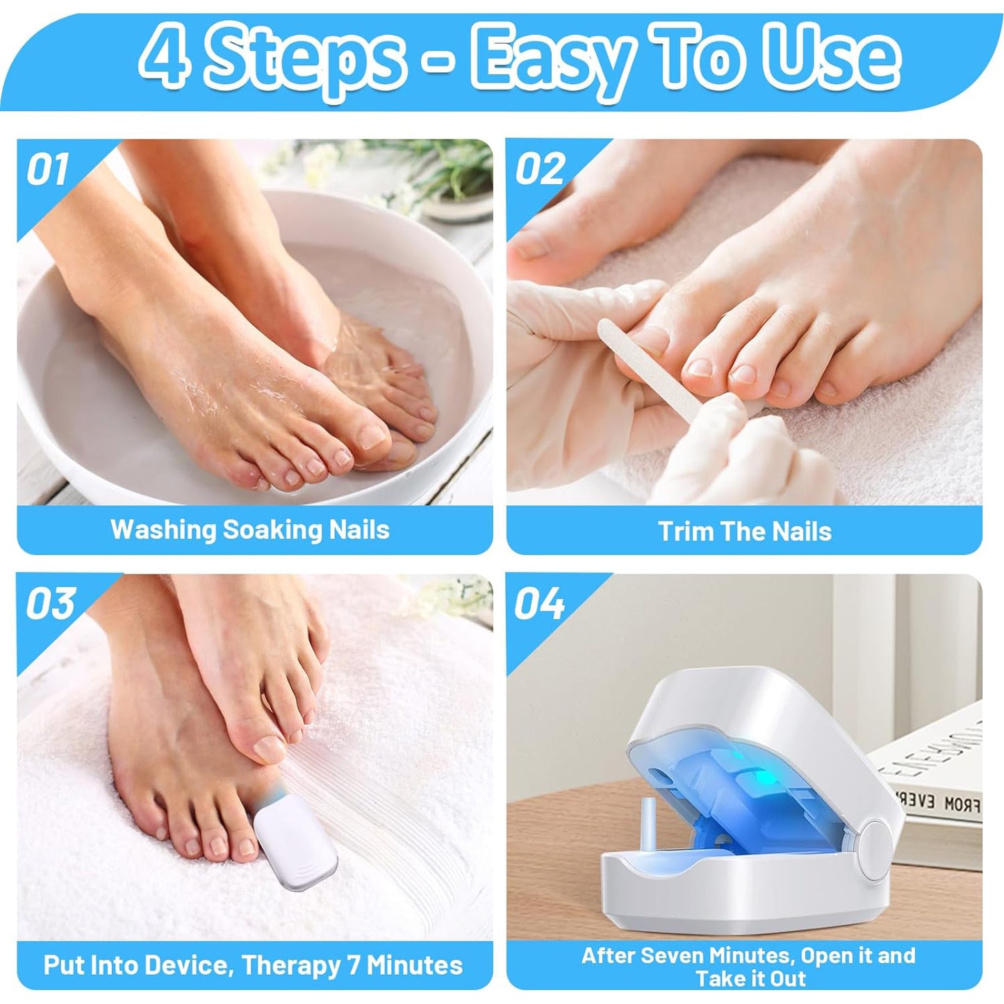 Rechargeable Nail Fungus Laser Device – Anti-Fungal Treatment for Hands & Feet (1 Pc)