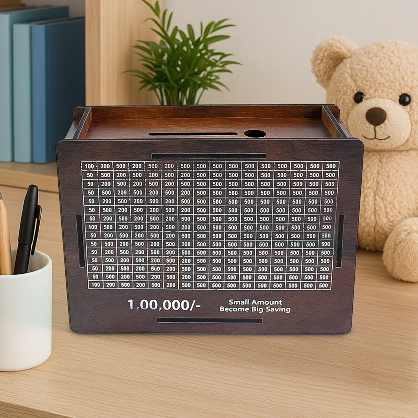 Wooden Money Piggy Bank Money Box