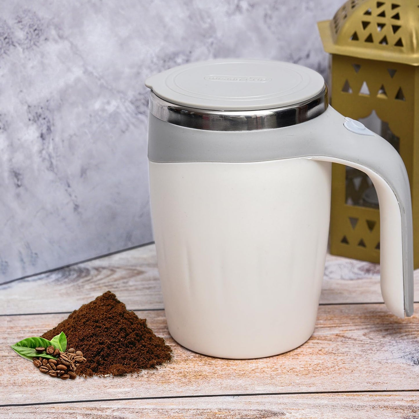 Portable Self-Stirring Mug – Stainless Steel Travel Cup