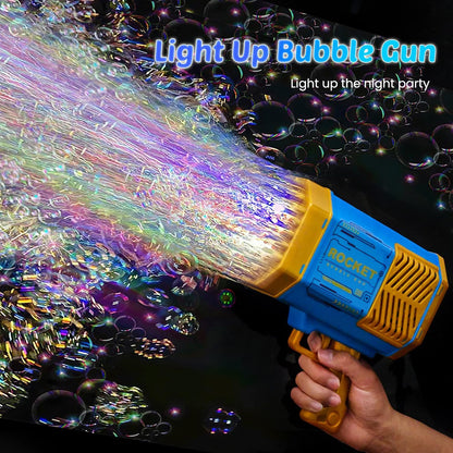 Rechargeable Bubble Gun – Powerful Bubble Blower (69 Holes)