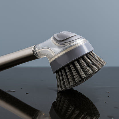 Cleaning Brush Set – Long Handle Scrub Brush with Liquid Dispenser (1 Set)