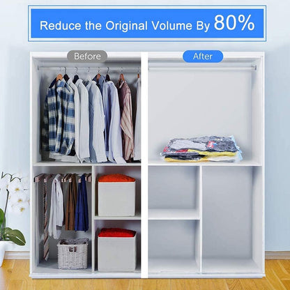 Vacuum Storage Bags with Pump – Space Saver for Clothes & Blankets (5 Pc Set)