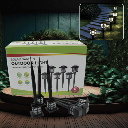 Solar Pathway Lights Outdoor Waterproof LED Set (6 Pc)