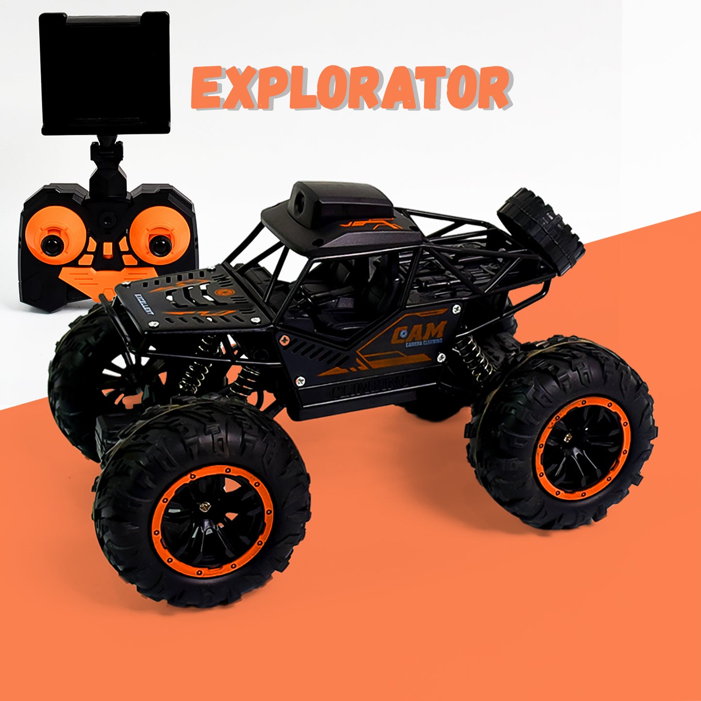 RC Monster Truck with HD Camera – Off-Road Rock Crawler for Kids