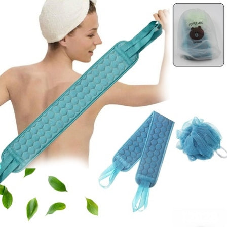 Bath Shower Scrubber Set – Dual-Sided Loofah & Brush (2 Pc Set)