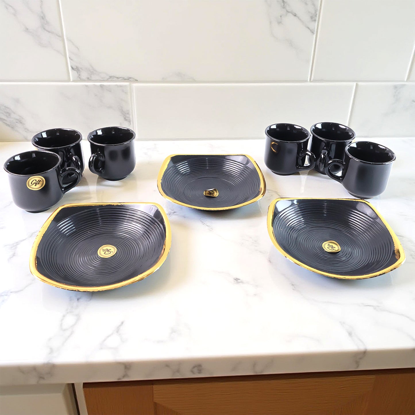 Mug Set With Serving Bowl (8 Pcs Set)