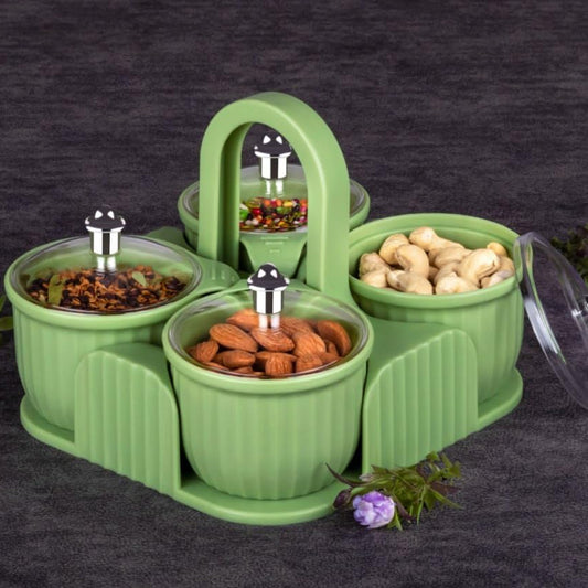 Multipurpose Dry Fruit Jar Set – Airtight Storage for Snacks & Sweets (4 Pc Set)