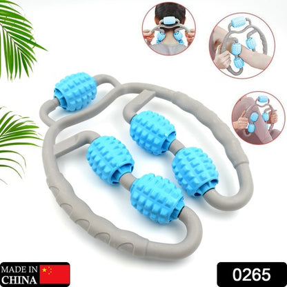 Muscle Massage Roller – 5-Wheel Fitness Relaxer for Legs & Body (1 Pc)