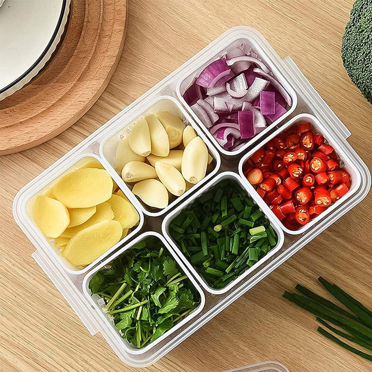 Fridge Storage Box – Vegetable Crisper & Freezer Organizer (1 Pc)