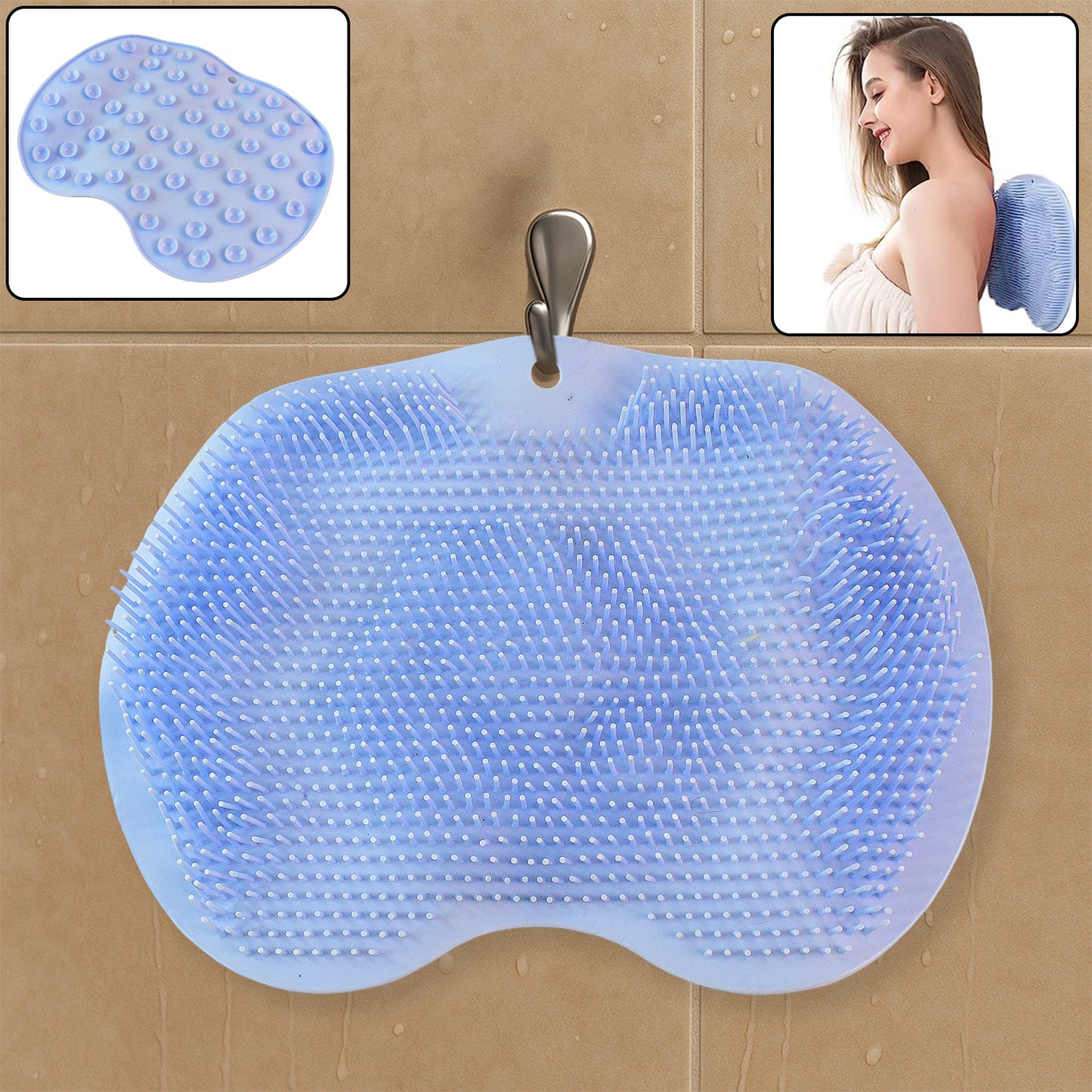 Silicone Bath Massage Cushion With Suction Cup