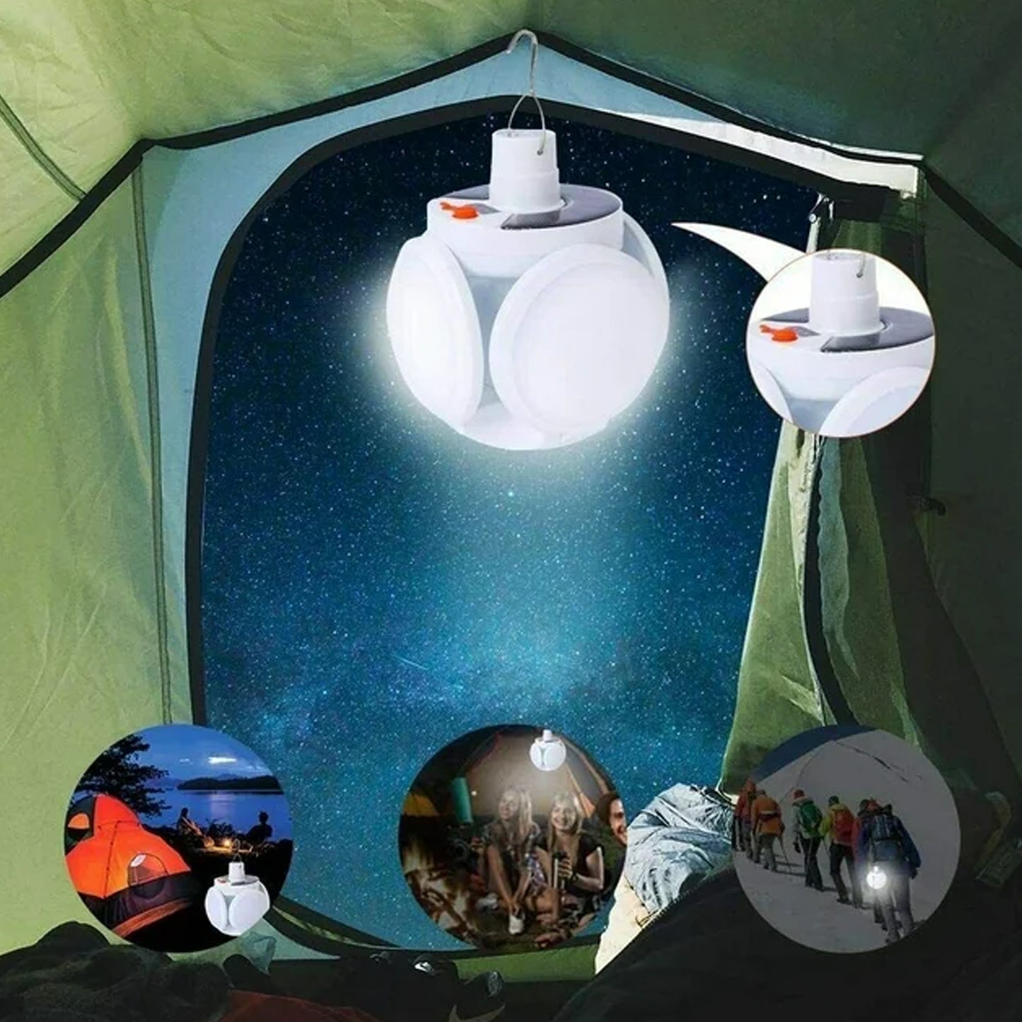 Foldable Solar Camping Light – Waterproof & Rechargeable