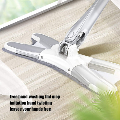 X-Shape Flat Mop – Hands-Free Squeeze, 360° Head with Microfiber Pad (1 Pc)