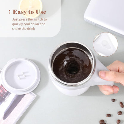 Portable Self-Stirring Mug – Stainless Steel Travel Cup