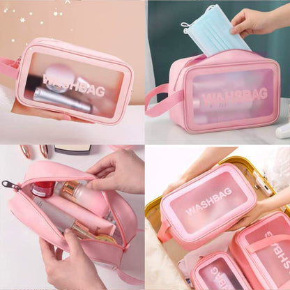 Cosmetic Pouch Set – Makeup & Toiletry Bags (Set of 3)