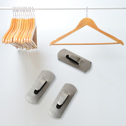 Self-Adhesive Wall Hooks – Heavy Duty, Waterproof Stainless Steel Hangers (1 Pc)