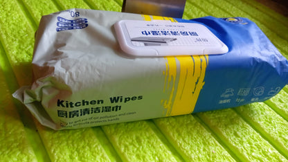 Kitchen Cleaning Wipes – Strong Grease Removal, Disposable (80 Pc Pack)