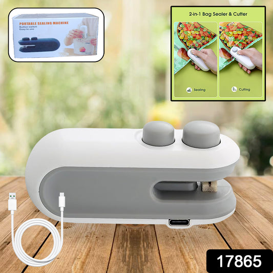Portable 2-in-1 Mini Bag Sealer & Cutter – Type-C USB
