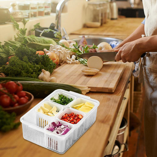 Fridge Storage Box – Vegetable Crisper & Freezer Organizer (1 Pc)