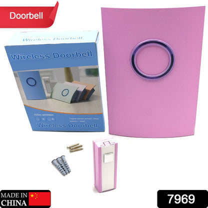 Wireless Doorbell – 100m Range, Waterproof, Multiple Tones (1 Pc)