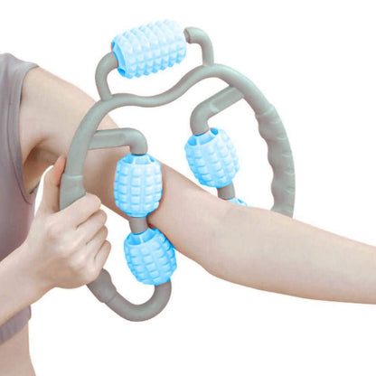 Muscle Massage Roller – 5-Wheel Fitness Relaxer for Legs & Body (1 Pc)