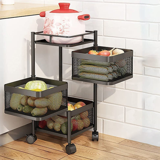 High Quality Metal Kitchen Trolley (3layer)