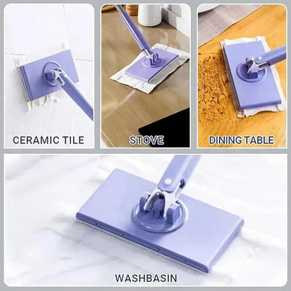Automatic Cloth Changing Mini Mop With Push Pull Cloth Changing Handle (1 Pc)