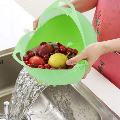 Smart Basket 3in1 Multiuse Fruit And Vegetable Bowl  (1 Pc  Mix Color)