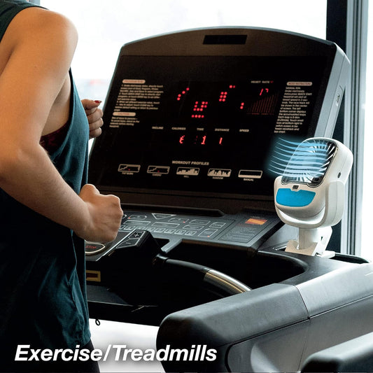 Portable Air Fan – 3-Speed Grip Fan with LED & 360° Swivel Head (1 Pc)